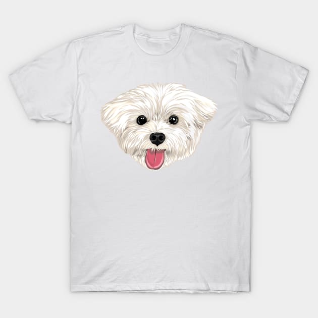 Maru the Maltese (face only) T-Shirt by MichellePhong